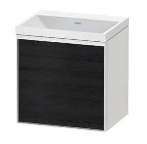 Duravit Vitrium c-bonded VT4088N1622000W Тумба с раковиной подвесная 45*35 см - петли слева (дуб чёрный | белый глянцевый)