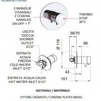 Remer Minimal NT30NO Термостатический смеситель для душа (черный матовый)
