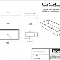 GSG Box BXLA80000 Раковина накладная 800*355 мм (белый глянцевый)