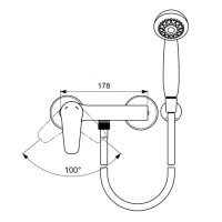 Vidima Balance BA266AA Смеситель для душа (хром)