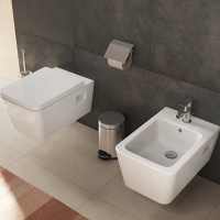 Hansgrohe EluPura Original Q 60208450 Унитаз подвесной, безободковый | комплект с сиденьем (белый глянцевый)