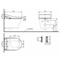 TOTO Washlet RG TCF34270GEU Крышка-биде для унитаза (белый глянцевый)