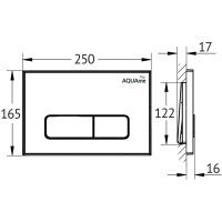 AQUAme AQM4104W Накладная панель смыва для унитаза (белый)