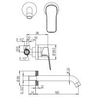 PAINI Viva Style P4CR208 Смеситель для раковины настенный (хром)