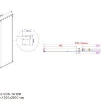 Vincea Arno VPS-1A120CG Душевая дверь 1200*2000 мм (профиль хром | витраж тонированное стекло)
