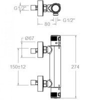 Ramon Soler TERMOTECH 963402S Термостатический смеситель для душа (хром)