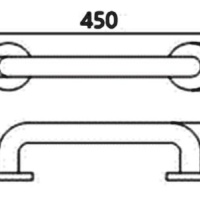 Dikalan 7W041-45(МАТ) Поручень для ванной комнаты 450 мм (хром матовый)