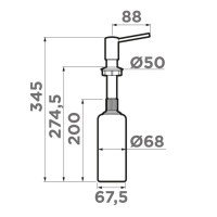 OMOIKIRI OM-02-AB022 4995029 Дозатор для жидкого мыла встраиваемый (античная латунь)