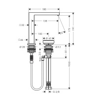 Hansgrohe Tecturis E EcoSmart+ 73053140 Смеситель для раковины (бронза шлифованная)