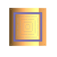 Jaquar Maze OHS-GLD-1679 Верхний душ с подсветкой 450*450 мм (золото)
