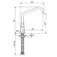 Vidima Balance BA269AA Высокий смеситель для кухни (хром)