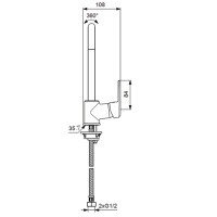 Vidima Balance BA269AA Высокий смеситель для кухни (хром)