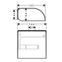 Axor Universal Circular 42858140 Держатель туалетной бумаги (шлифованная бронза)