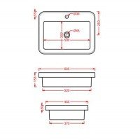 ArtCeram Fuori Scala TFL034 13 00 Раковина встраиваемая сверху на 60 см