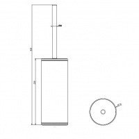 Gessi INCISO 58543 246 Ершик для унитаза