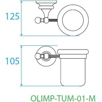 CEZARES OLIMP-TUM-01-M Стакан для зубных щеток (хром)