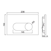 Jaquar Ornamix Prime JCP-GRF-102415 Накладная панель смыва для унитаза (графит)