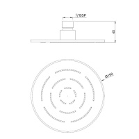 Jaquar Maze OHS-ABR-1603 Верхний душ Ø 150 мм (античная бронза)