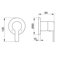 Keuco Plan Blue 53951170001 Смеситель для душа - внешняя часть (алюминий)