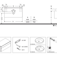 Duravit Vitrium VT48810HBHB0000 Тумба под раковину подвесная 102*55 см (синий матовый)