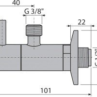 AlcaPlast ARV001-GM-B Угловой вентиль для подключения смесителя ½ * ⅜ (графит матовый)