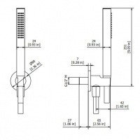 IB Rubinetti Duplex SH024CC Душевой гарнитур (Хром)