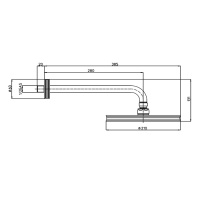 Bossini Liberty H27740G.094 Верхний душ Ø 210 мм (никель шлифованный)