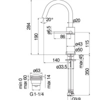 NOBILI Velis VE125138/2CGP Смеситель для раковины (золото шлифованное)