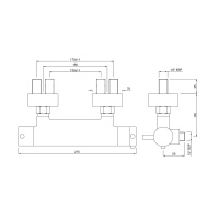 Jaquar Florentine FLR-CHR-5655 Термостатический смеситель для душа (хром)
