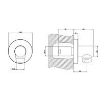 Gessi Emporio 38769.149 Подключение для душевого шланга (нержавеющая сталь)