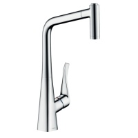 Hansgrohe Metris M71 14780000 Высокий смеситель для кухни с вытяжным изливом (хром)