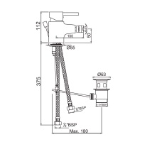 Jaquar Florentine FLR-CHR-5213B Смеситель для биде (хром)