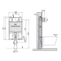 OLI 74 SIMFLEX 601901 - Система инсталляции для монтажа подвесного унитаза | механический смыв