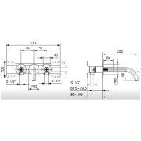 FANTINI 19 00 5913A Внутренняя часть смесителя для раковины 1/2'' (латунь)