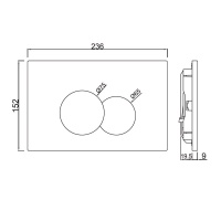 Jaquar OPAL JCP-ABR-152415 Накладная панель смыва для унитаза (античная бронза)