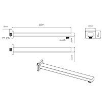 Vincea VSHD-41CMB Верхний душ 315*210 мм (чёрный матовый)