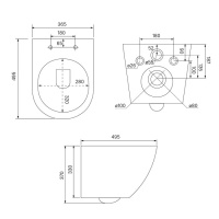 IDDIS Basic BASB010i73 Система инсталляции в комплекте с подвесным унитазом и клавишей смыва (белый | клавиша хром)