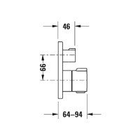 Duravit C.1 C14200015046 Термостатический смеситель для душа - внешняя часть (чёрный матовый)