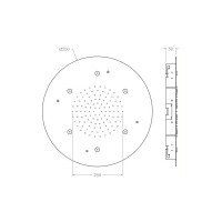 Ramon Soler Hydrotherapy RELN550 Верхний душ Ø 550 мм (нержавеющая сталь)