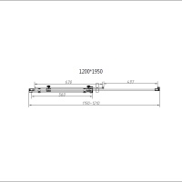 Vincea Como-N VSR-4CN1012CL Душевой уголок 1200*1000*1950 мм (профиль хром | витраж прозрачное стекло)