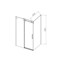 Vincea Como-N VSR-4CN1012CL Душевой уголок 1200*1000*1950 мм (профиль хром | витраж прозрачное стекло)