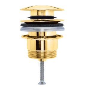 Duravit 0050523400 Сливной гарнитур | донный клапан для раковины с переливом (золото полированное)