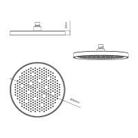 Vincea VSHD-42CMB Верхний душ Ø 260 мм (чёрный матовый)