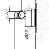 ZUCCHETTI R99618 Внутренний механизм смесителя настенного