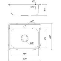 IDDIS Basic BAS53P0i77 Мойка для кухни 530*430 мм (хром)