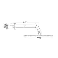 Webert AC0841010 Верхний душ Ø 300 мм (золото)