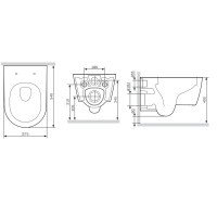 AM.PM Func C8F1701SC Унитаз подвесной, безободковый | комплект с сиденьем Soft Close (белый)