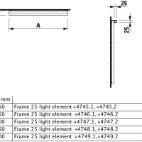 Laufen Frame 25 4.4747.2.900.007.1 Светильник для зеркала 60 см