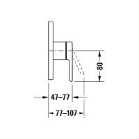 Duravit C.1 C14210009046 Смеситель для душа - внешняя часть (чёрный матовый)