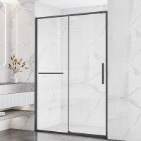 Vincea Slim Soft VDS-1SS150CLGM Душевая дверь 1500*2000 мм (профиль вороненая сталь | витраж прозрачное стекло)